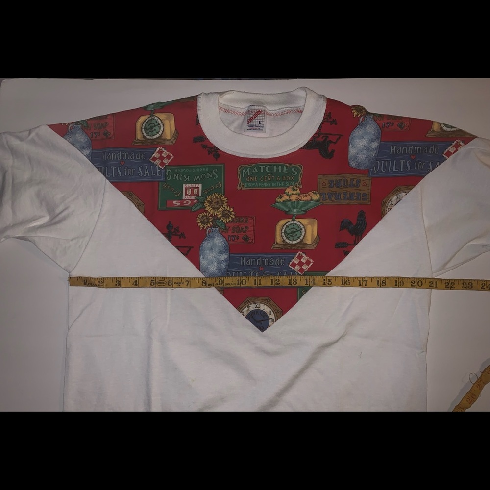 Cute Vintage Quilt Style Tshirt shirt Graphic front and back - Picture 6 of 8